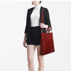 DKNY Tilly Large Tote Red Faux Leather Bag